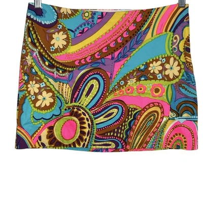 Minifalda vintage de cachemira Milly New York talla 6 vacaciones boho playa años 60 mod EE. UU. Foto 1 de 4