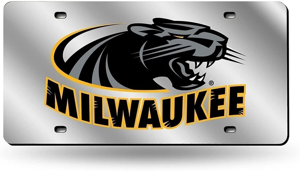 Placa de matrícula de etiqueta cortada con láser de Milwaukee Panthers de la Universidad de Wisconsin,... Foto 1 de 1
