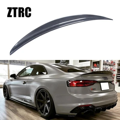 Carbon Fiber Trunk Wing Spoiler For AUDI A5 S5 RS5 B9 B9.5 Coupe 2Door 2017-2025 Foto 1 de 4