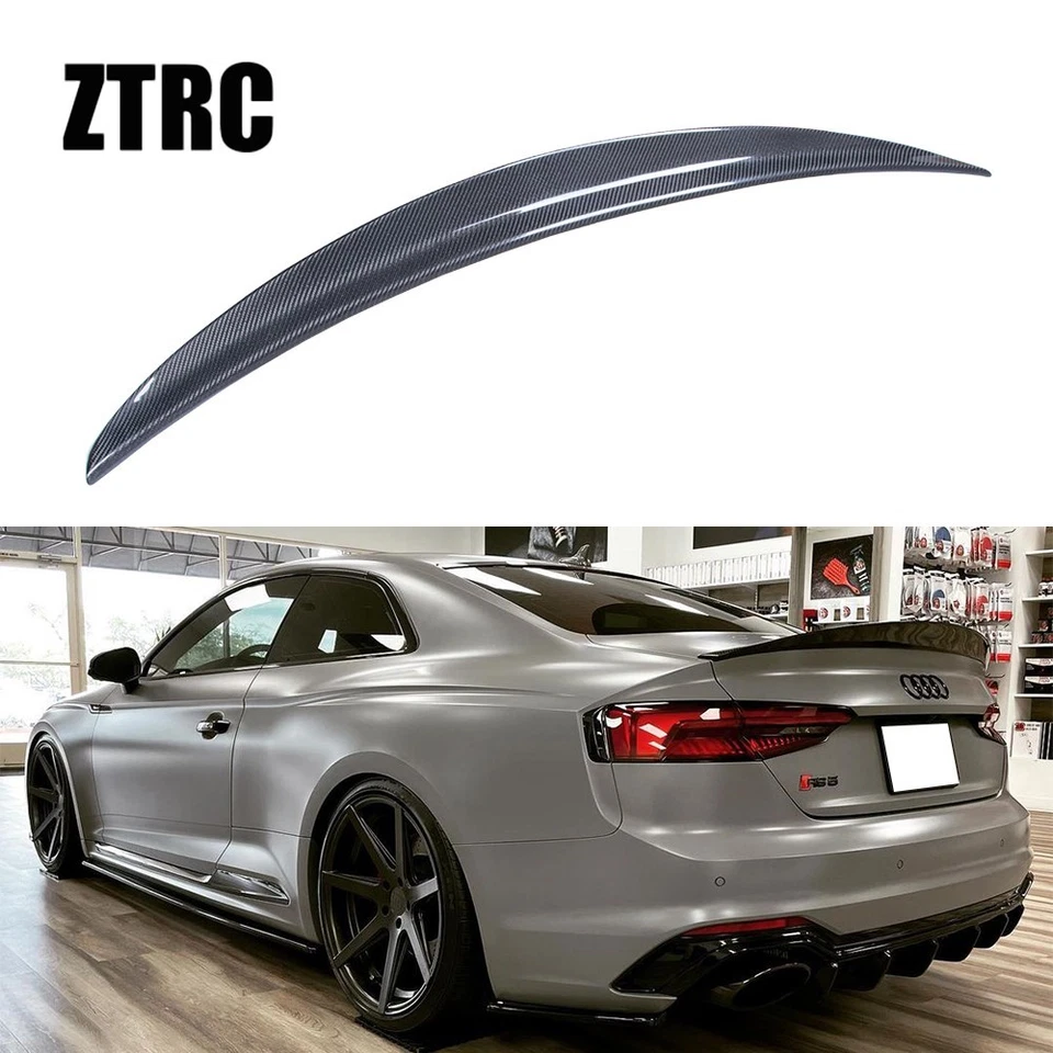 Carbon Fiber Trunk Wing Spoiler For AUDI A5 S5 RS5 B9 B9.5 Coupe 2Door 2017-2025 - Image 1 of 4