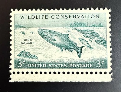 1956 3c WILDLIFE CONSERVATION KING SALMON MNH MINT NEVER HINGED SCOTT 1079 - Image 1 of 2