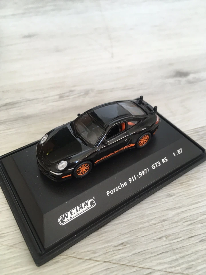 Porsche 911 Type 997 GT3 RS au 1/87 eme Welly en Boîte - Photo 1/4