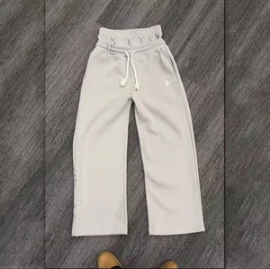 Men’s Baggy Flared Sweatpants Loose Fit Fleece Jogger Black, White S-XXL - Picture 1 of 8