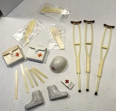 vintage 1960’s Medic Parts & Accessories Etc For Gi-Joe , HONG KONG ,12” Figs - Image 1 of 4