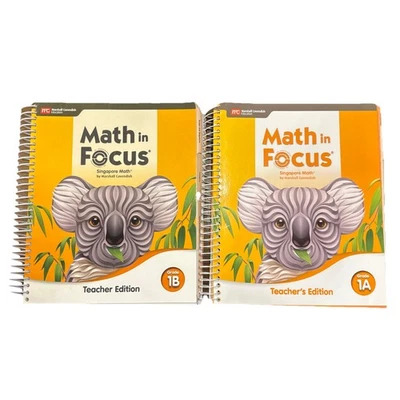 Math in Focus Grade 1 Set  Teachers Edition 2020 /Volume 1A & 1B (Koala cover) - Image 1 of 4