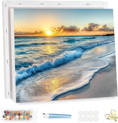 MEIYUDA DIY Paint by Numbers for Adults with Frame, Paint by Numbers Kits Landsc - Image 1 of 4