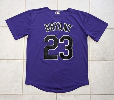 Camiseta de béisbol Nike para hombre mediana Kris Bryant Colorado Rockies púrpura Foto 1 de 4
