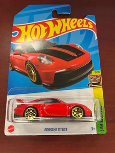 Hot Wheels 2023 J Case Porsche 911 GT3 Red S15 - Foto 1 di 2