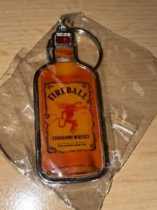 FIREBALL WHISKEY Schlüsselanhänger / Flaschenöffner - NEU - Orange / Chrom - 2,5" lang - Bild 1 von 3