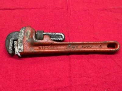 RIGID Model 8 Heavy Duty Straight Pipe Wrench, 8", 1" Capacity, Steel -DISPLAY - Image 1 of 4
