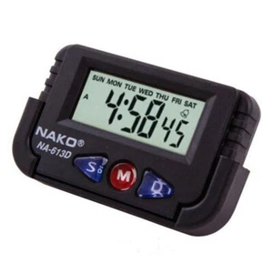Car Dashboard Desk Alarm Clock & Quartz LED Digital Stopwatch Flexible Stand UK - Picture 1 of 9