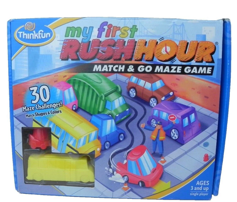 NEW ThinkFun Rush Hour Traffic Jam Logic Game Puzzle New 30 Challenges STEM - Image 1 of 4
