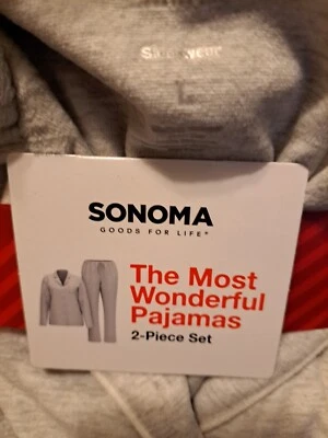 Womens Pajama Set 2 Pc Sleepwear Sz L GRAY - Image 1 of 4