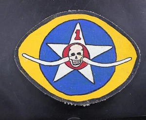 USAAF World War II RKO Max Berman Movie Prop Squadron Patch Hand Painted Canvas - Picture 1 of 2