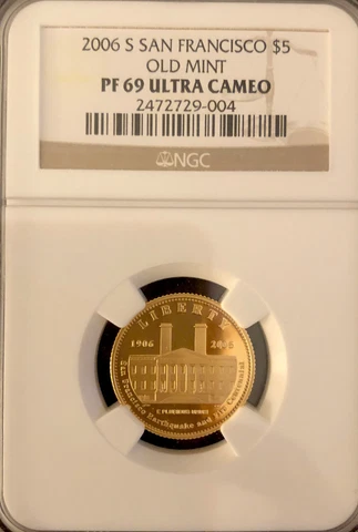 2006-S $5 GOLD COMMEMORATIVE ✪ NGC PF-69 Ultra Cameo/ San Francisco Mint/ NGC Cover