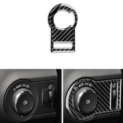 Cubierta de interruptor de faros interiores de fibra de carbono para Chevrolet Camaro 2010-2015 Foto 1 de 4