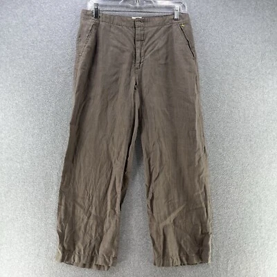 Pantalones de vestir para mujer Calvin Klein Jeans talla 6 (W31) lino gris recortado Foto 1 de 4