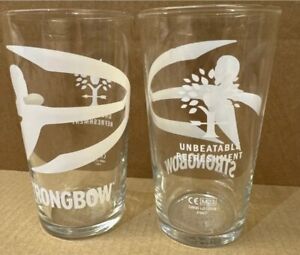 4 x Strongbow Cider Beer Pint Glasses  2023 Model New Home Bar Gift Man Cave 