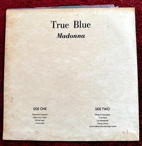 MADONNA TRUE BLUE PROMO SOUTH AFRICA RECORD EDGARS SLEEVE TEAL VINYL WB LOGO WEA - Picture 1 of 17