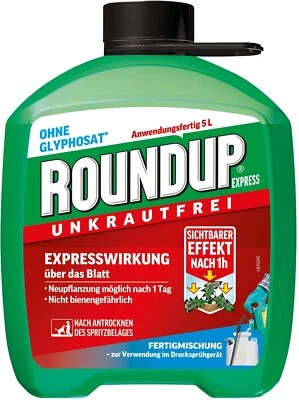 ROUNDUP EXPRESS Unkrautfrei 5l Unkrautvernichter Unkrautex gegen Unkraut - Bild 1 von 4