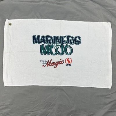 Seattle Mariners 2002 coleccionista de béisbol fanático golf toalla rally bandera de colección Safeway Foto 1 de 3