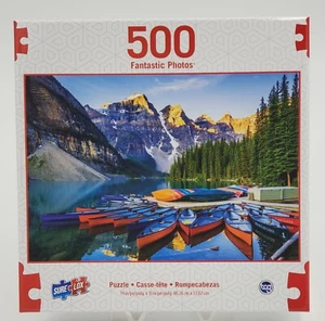 500 Piece Sure Lox Jigsaw Puzzle Fantastic Photos Moraine Lake Sunrise - Picture 1 of 3