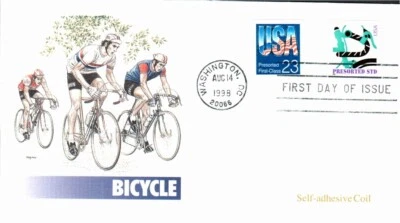 FLEETWOOD - BICYCLE AUG 14 1998 WASHINGTON DC FIRST DAY COVER (FDC) BX8 - Image 1 of 2