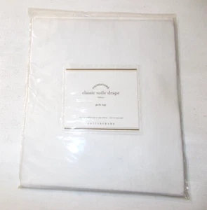 New POTTERY BARN ~ CLASSIC Sheer VOILE DRAPE / CURTAIN  ~ POLE TOP ~ 50" x 124" - Picture 1 of 4