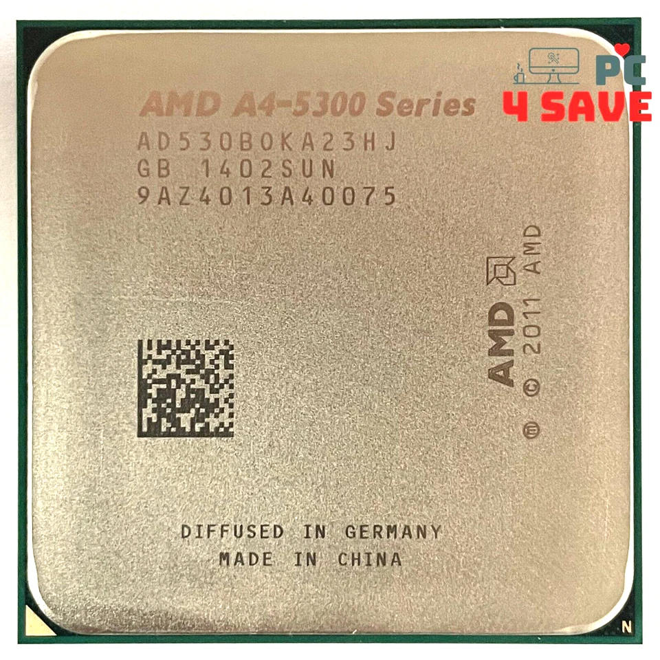 Procesador CPU de escritorio AMD A4-5300B 3,4 GHz zócalo de 2 núcleos FM2 AD530BOKA23HJ 65 W Foto 1 de 1