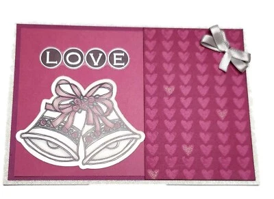 Tarjeta de felicitación de boda - LOVE BELL - Hecha a mano 5 x 7 OFERTA Foto 1 de 2