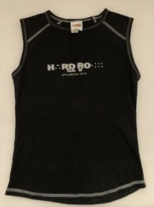 Hard Rock Cafe' Atlantic City Black Rhinestone Sleeveless Shirt Size Medium USA - Picture 1 of 9