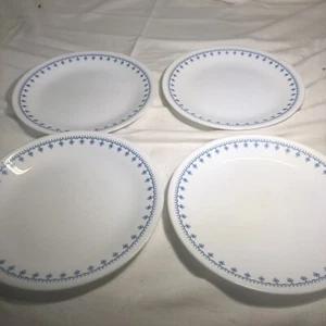 JUEGO DE 4 platos de ensalada de almuerzo Corning CORELLE COPO DE NIEVE AZUL 8 1/2" C34 - Imagen 1 de 5