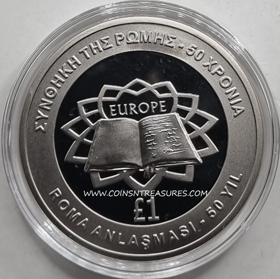CYPRUS 2007 ONE POUND TREATY OF ROME UNC COIN CUNI - Image 1 of 2