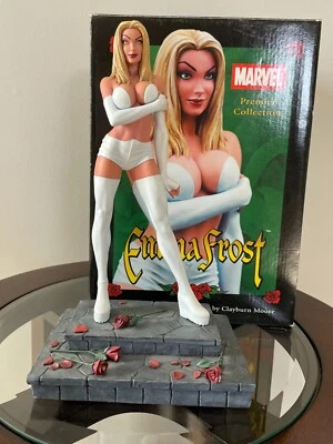  Estátua EMMA FROST X-MEN White Queen DIAMOND Select Premier tamanho completo - Imagem 1 de 4