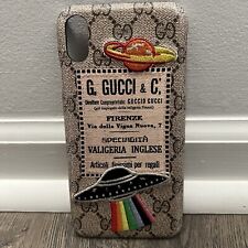 Gucci Courier iPhone X Phone Case Spaceship Planets Rainbow 