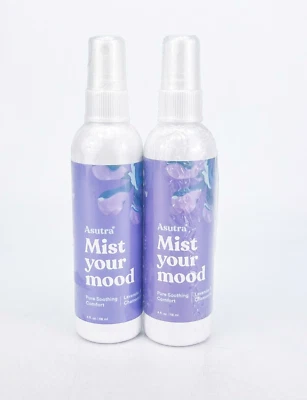 Asutra Mist Your Mood Pure Soothing Comfort Lavender Chamomile 4 oz Lot of 2 - Image 1 of 4
