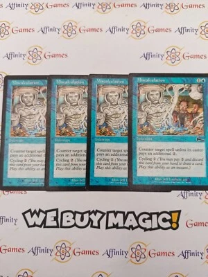 MTG | Miscalculation PLAYSET | Urza's Legacy  | Regular | Heavily Played | ENG - Image 1 of 2