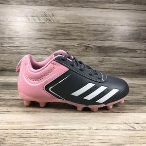 Adidas Rundown Youth Baseball Molded Cleats Size 11K Gray Pink Low ABBC21 - Picture 1 of 8