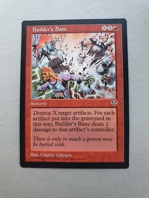 Builder's Bane, MTG Mirage (1996) Common Red Sorcery NM - Image 1 of 2