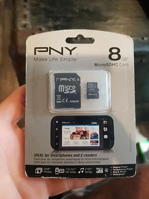 PNY 8GB SDHC Class 4 SD Flash Memory Card Camera 8 G GB New Sealed - Image 1 of 2
