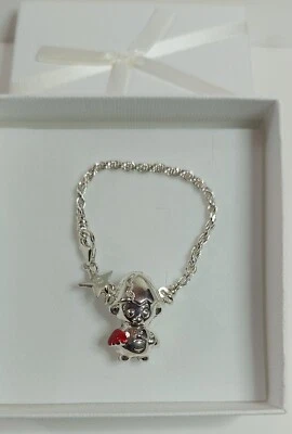 BRACCIALE DA NEONATO  IN ARGENTO  925 E SMALTI PULCINO - Immagine 1 di 4