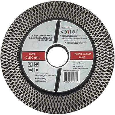 VORFAL 2-in-1 Diamantscheibe 125 Schneiden und Schleifen Feinsteinzeug Fliesen Keramik