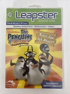 Leap Frog Leapster 1 + 2 Juego de Aprendizaje Pingüinos de Madagascar 4-7 Foto 1 de 4