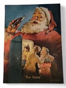 Life Magazine Advertisement "For Santa" Christmas 1950s Coke  - Imagen 1 de 3