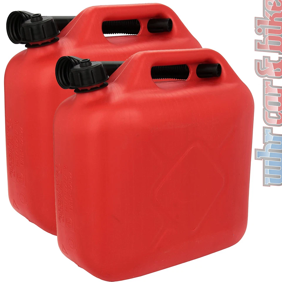 2x HP Kraftstoffkanister Benzinkanister Kunststoff 10L rot GGVS Benzin Diesel - Bild 1 von 1