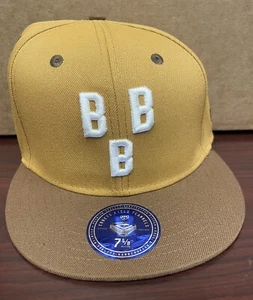 Birmingham Negro Barones Ebbets Campo Franela Marrón Gorra Ajustada 7 5/8 NUEVO CON ETIQUETAS BBB - Imagen 1 de 7