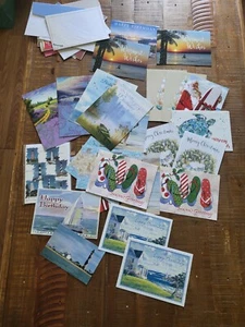 Lot of 23 pcs Nautical Decorations Marine Beach Greeting Cards Artists Design - Picture 1 of 10
