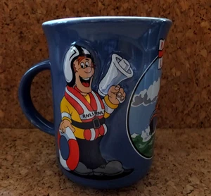 Humourus Pottery - RNLI Life Boat Service Blue Mug - with Raised Decoration - Picture 1 of 8