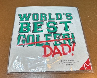 Camiseta vintage de una sola puntada XL caja de zapatos saludos papá golf divertida hecha en EE. UU. NOS Foto 1 de 4