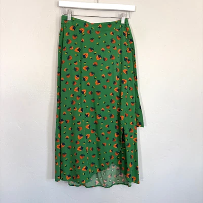 Falda envolvente Conversations by Anthropologie fresa para mujer talla pequeña verde Foto 1 de 4